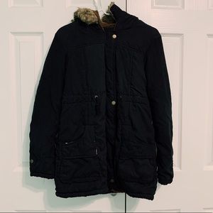 black romwe parka coat